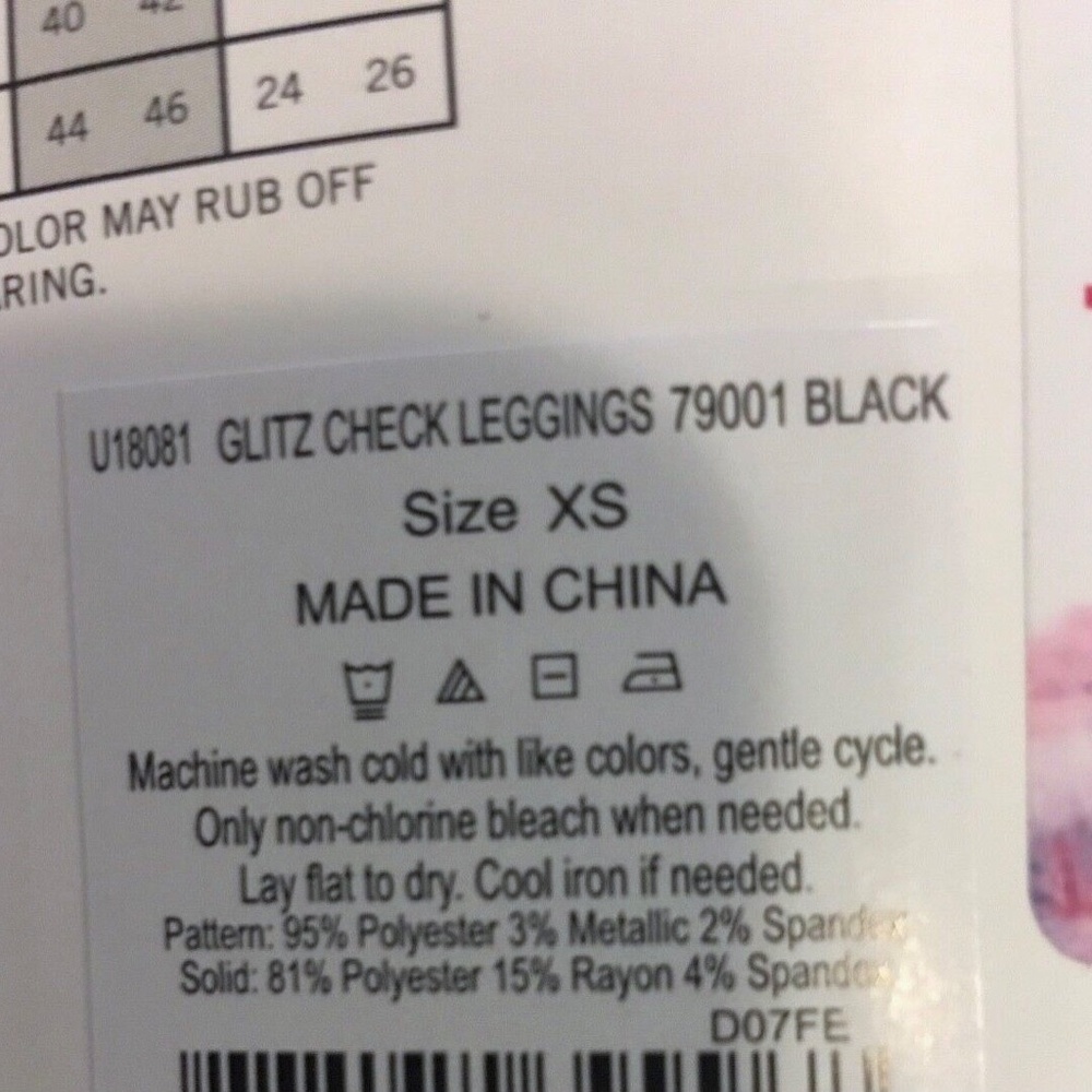 (NWT) Hue Women's Black Metallic Check Ponte Stretch Legging Sizes XS/M/L/XL - Picture 10 of 10